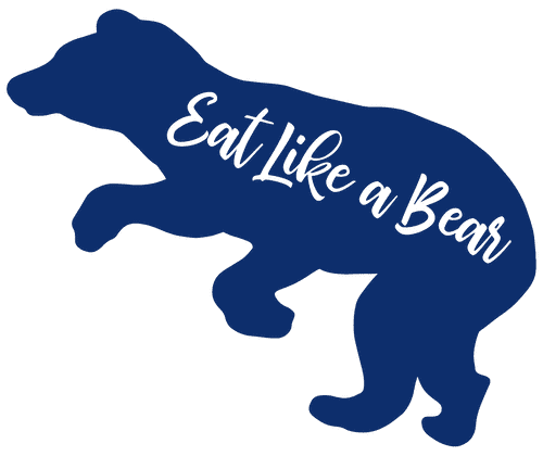 ELAB_logo-blue-500 A blue bear with the words "Eat Like a Bear" across torso