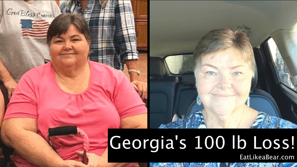 Georgia, pictured in her before and after photos, displaying her weight loss success story