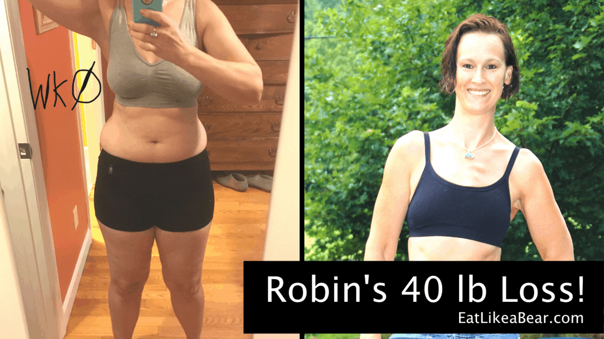 Robin, pictured in her before and after photos, displaying her weight loss success story