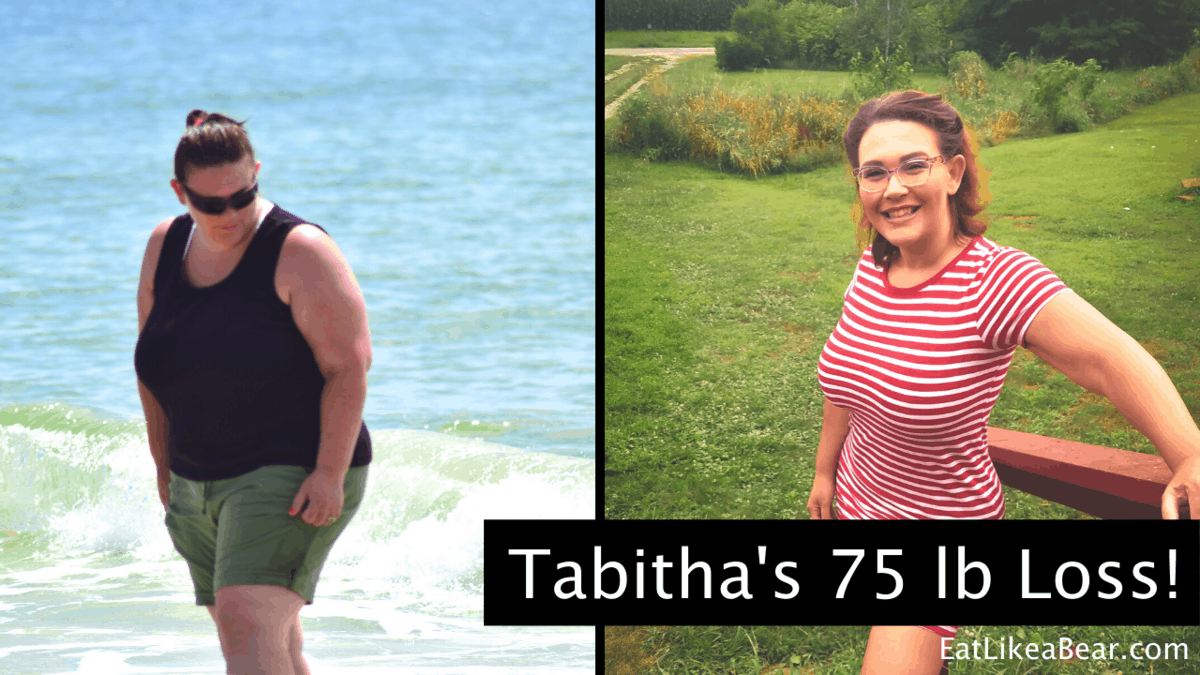 Tabitha, pictured in her before and after photos, displaying her weight loss success story