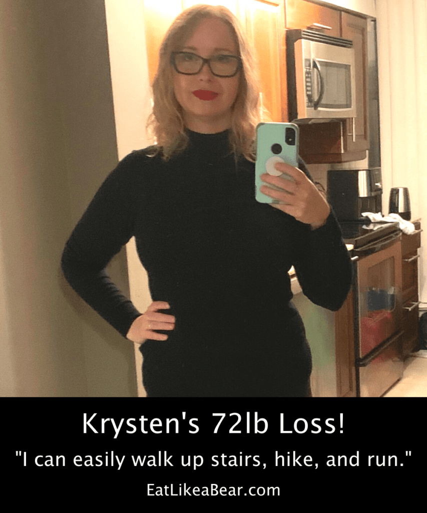 Photo of Krysten after 72 pound weight loss