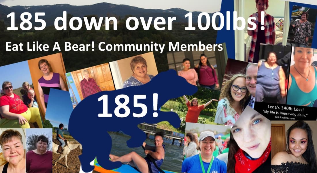 A collage of people in the Century Bear club, now 185 people