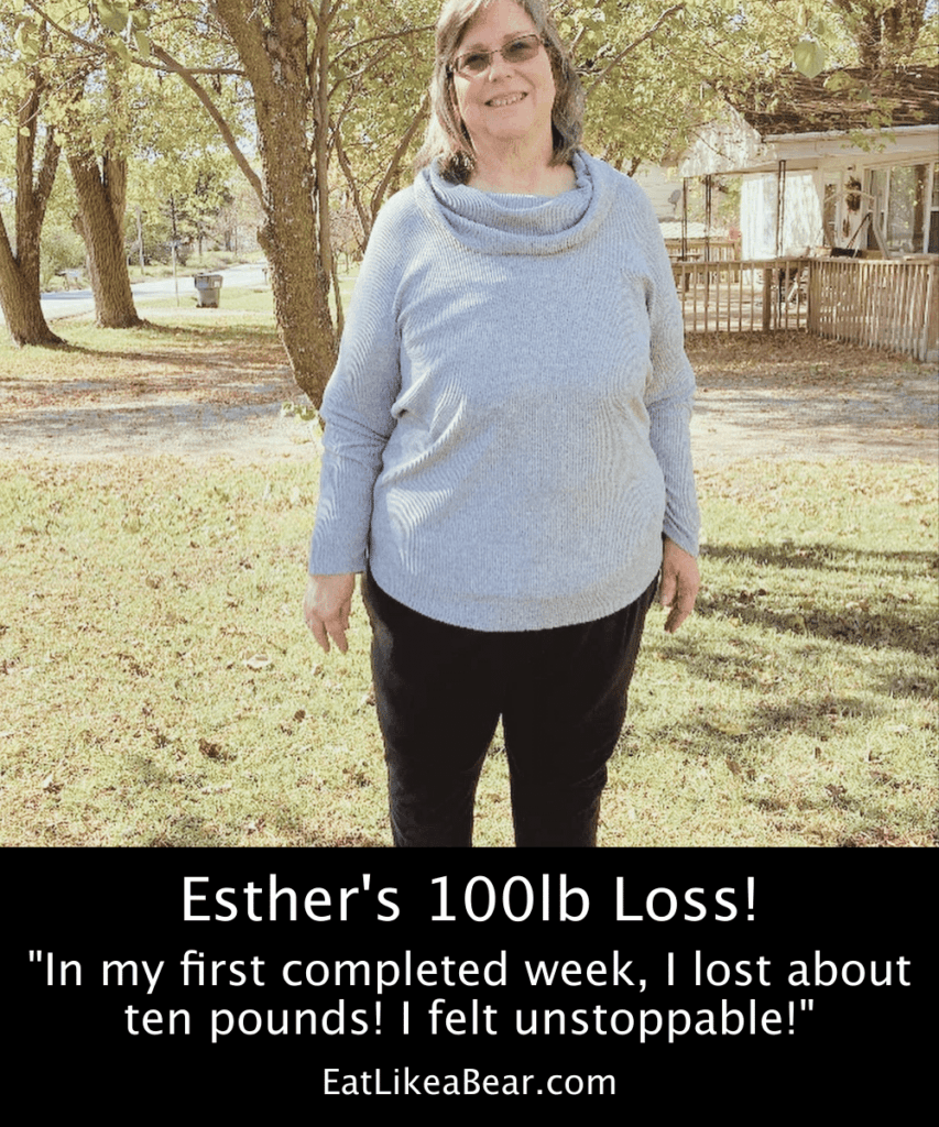 Photo of Esther after 100 pound weight loss