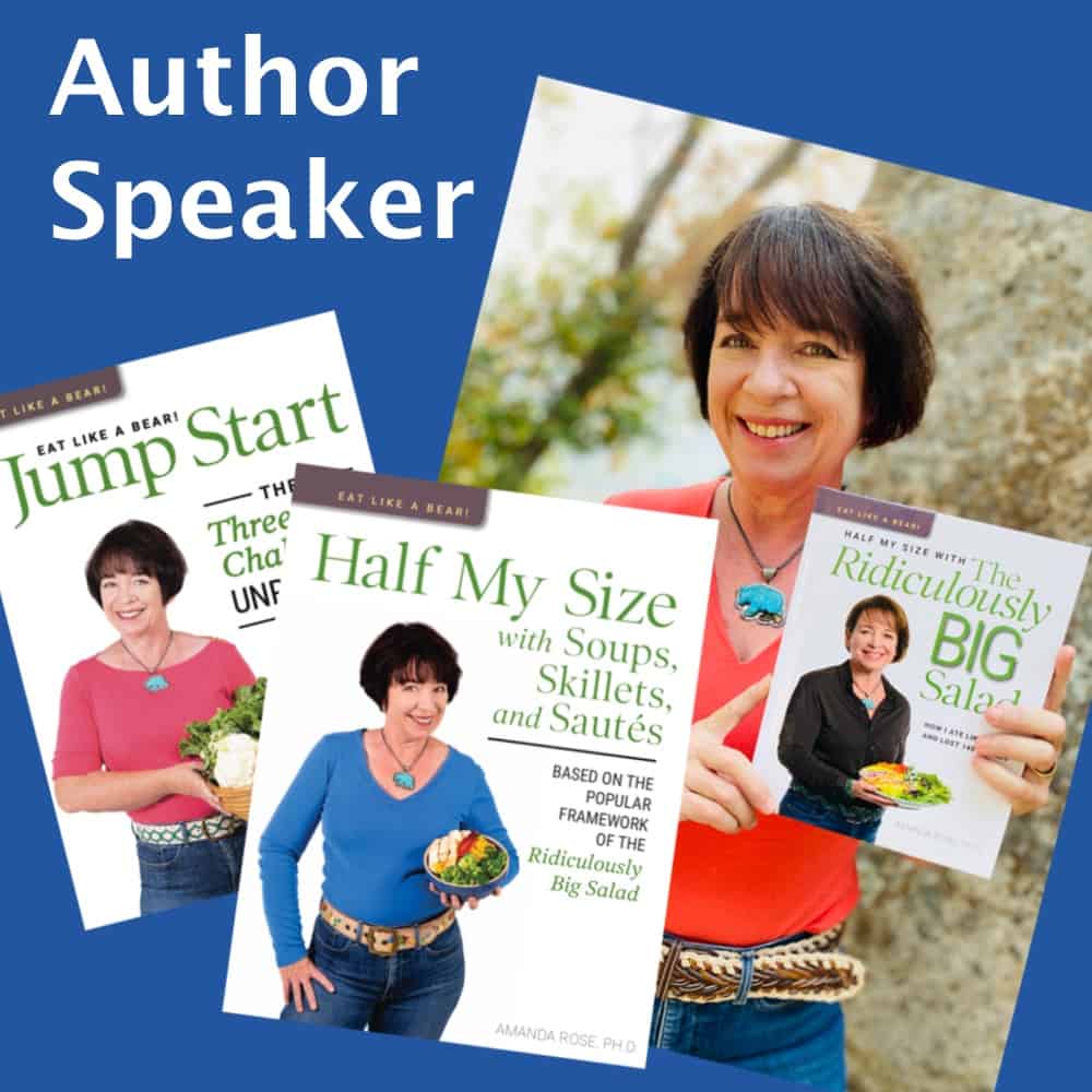 Graphics of Amanda Rose with three books she has authored