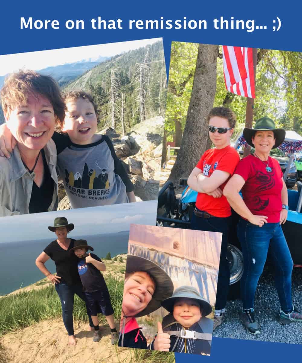 Amanda with sons hiking